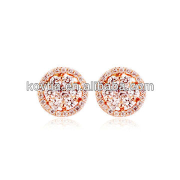 Pendientes del perno prisionero del zircon del oro aliexpress pendientes chinos de los accesorios de las mujeres de la joyería